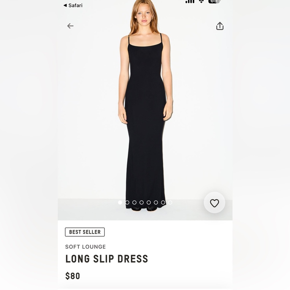 SKIMS soft lounge Black Maxi Slip Dress